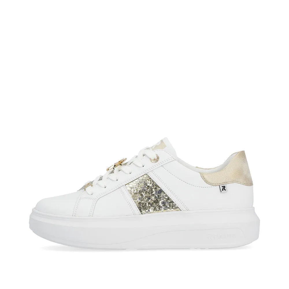 Rieker W1202-82 White/Gold