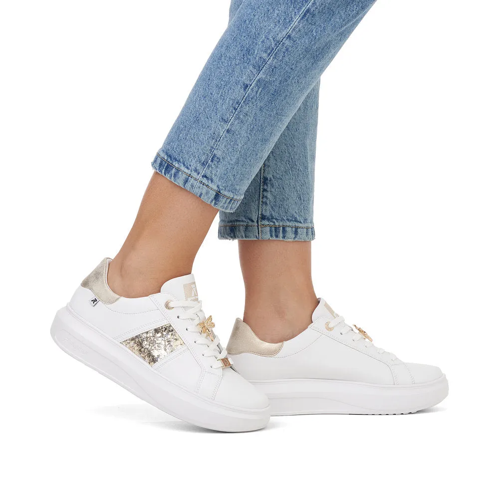Rieker W1202-82 White/Gold