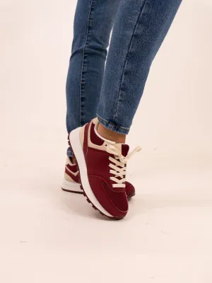 Sadie Chunky Trainers In Wine