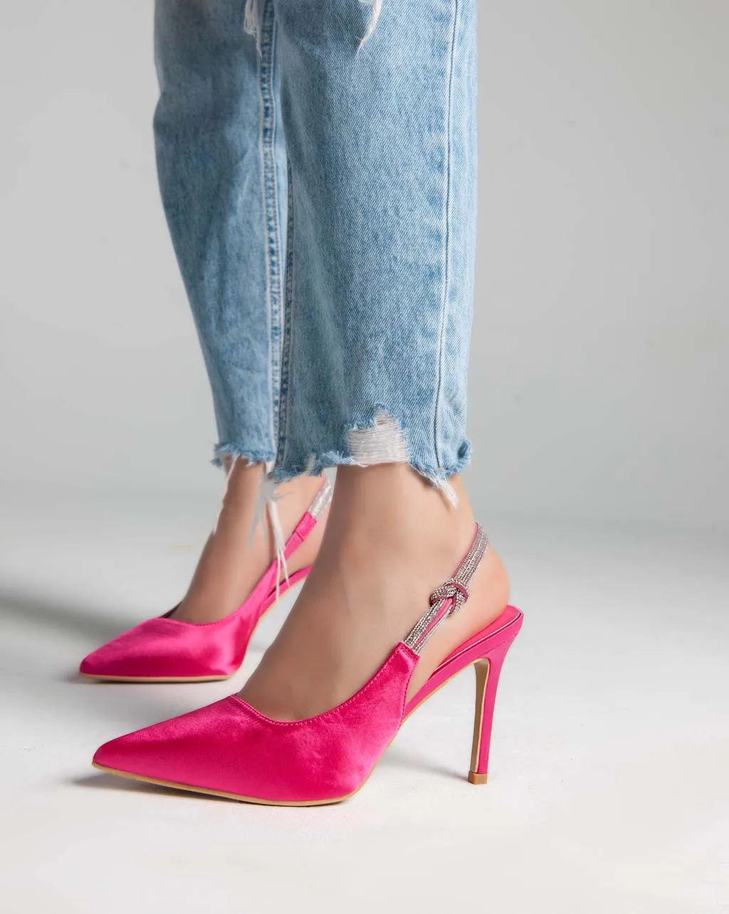 Sling Back Pumps - Heels - Pink