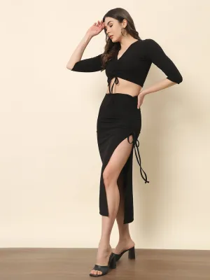 Slit skirt Co-ord set
