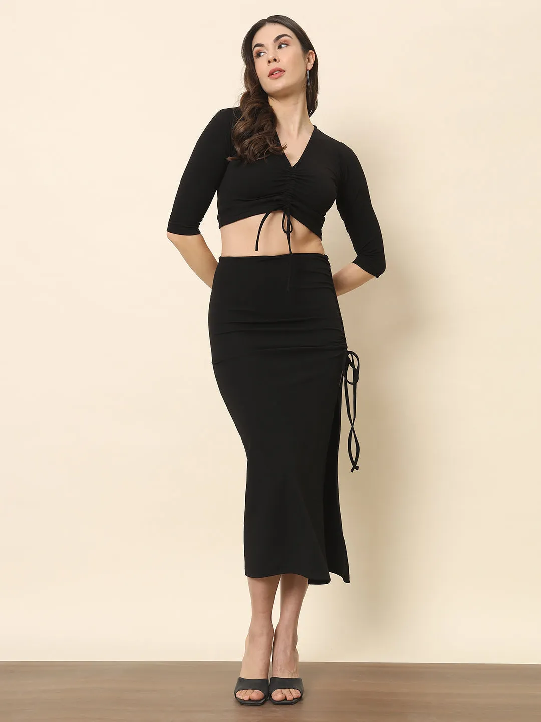 Slit skirt Co-ord set