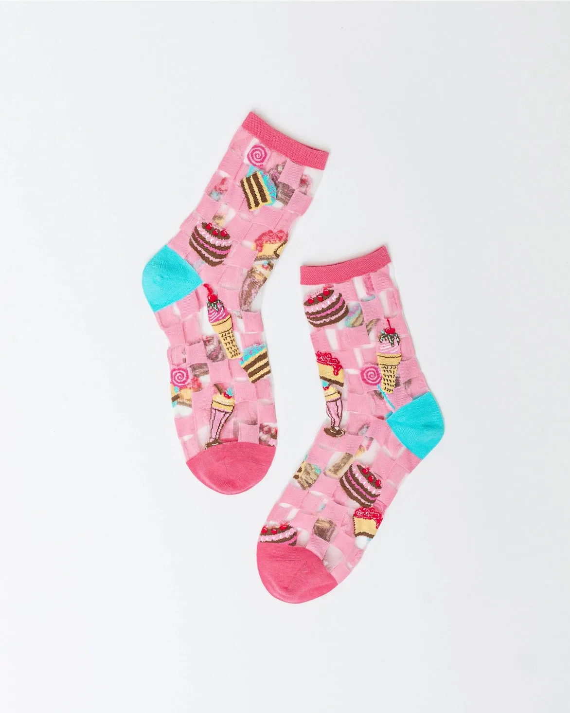 Sock Candy Retro Sweets Sheer Crew Sock