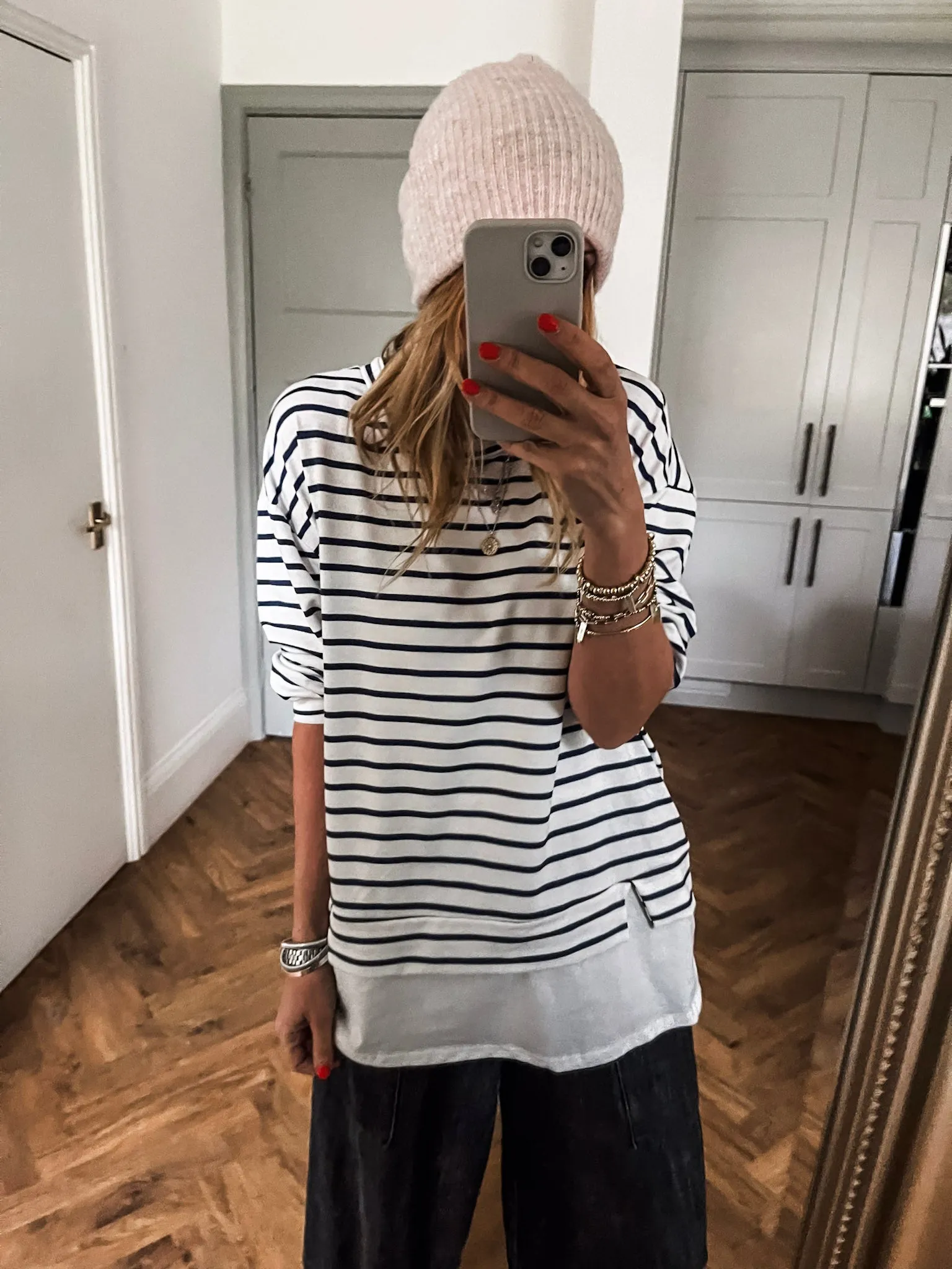 Striped Crew Neck Sweatshirt