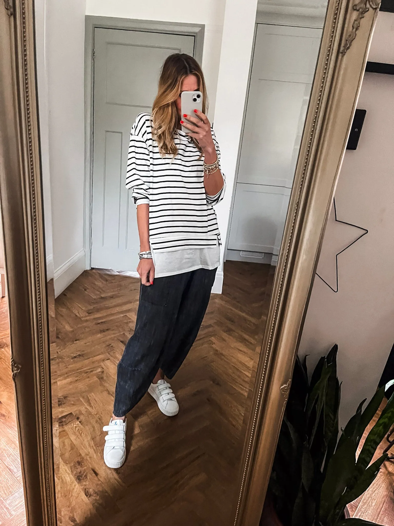 Striped Crew Neck Sweatshirt
