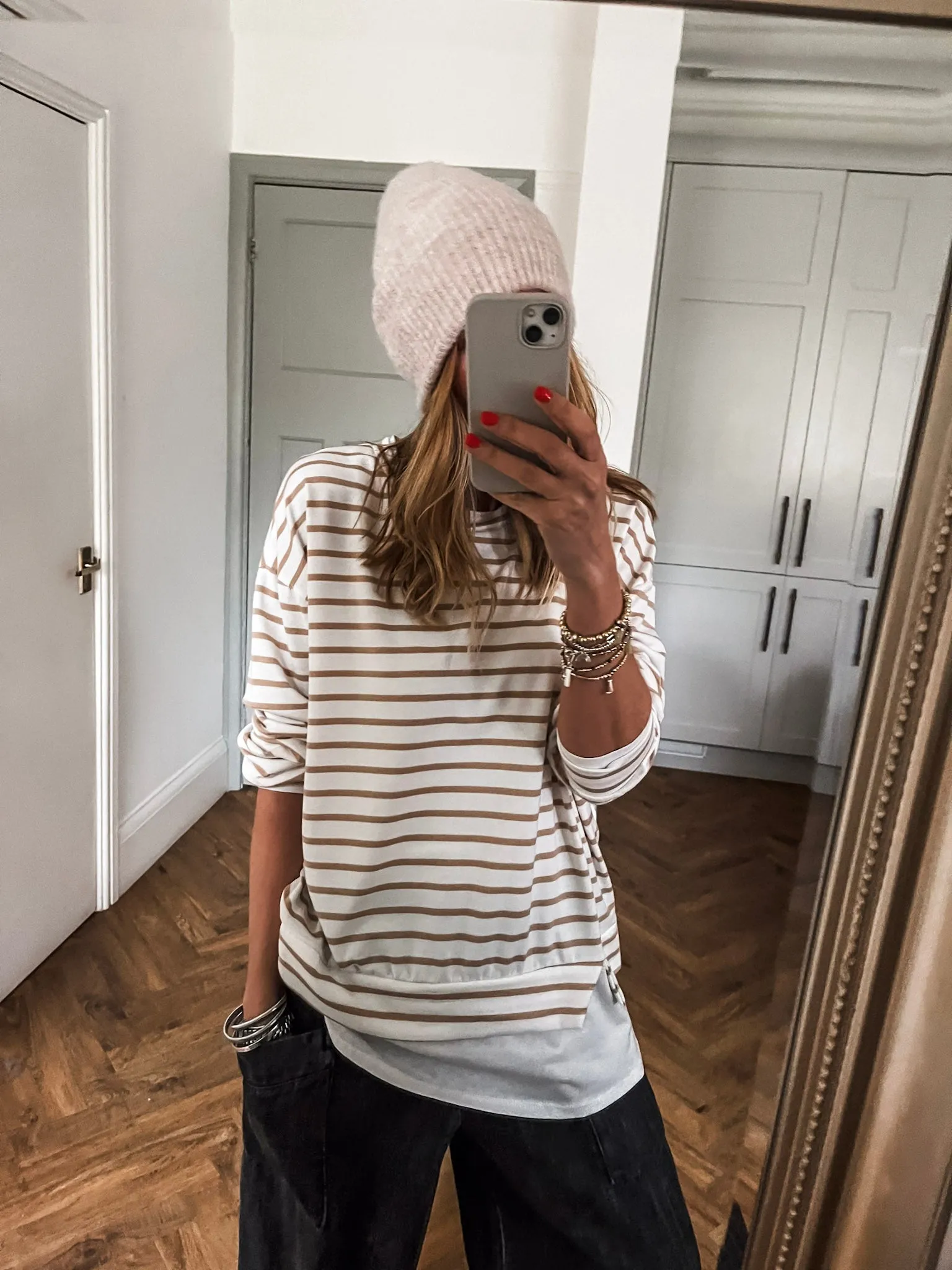 Striped Crew Neck Sweatshirt