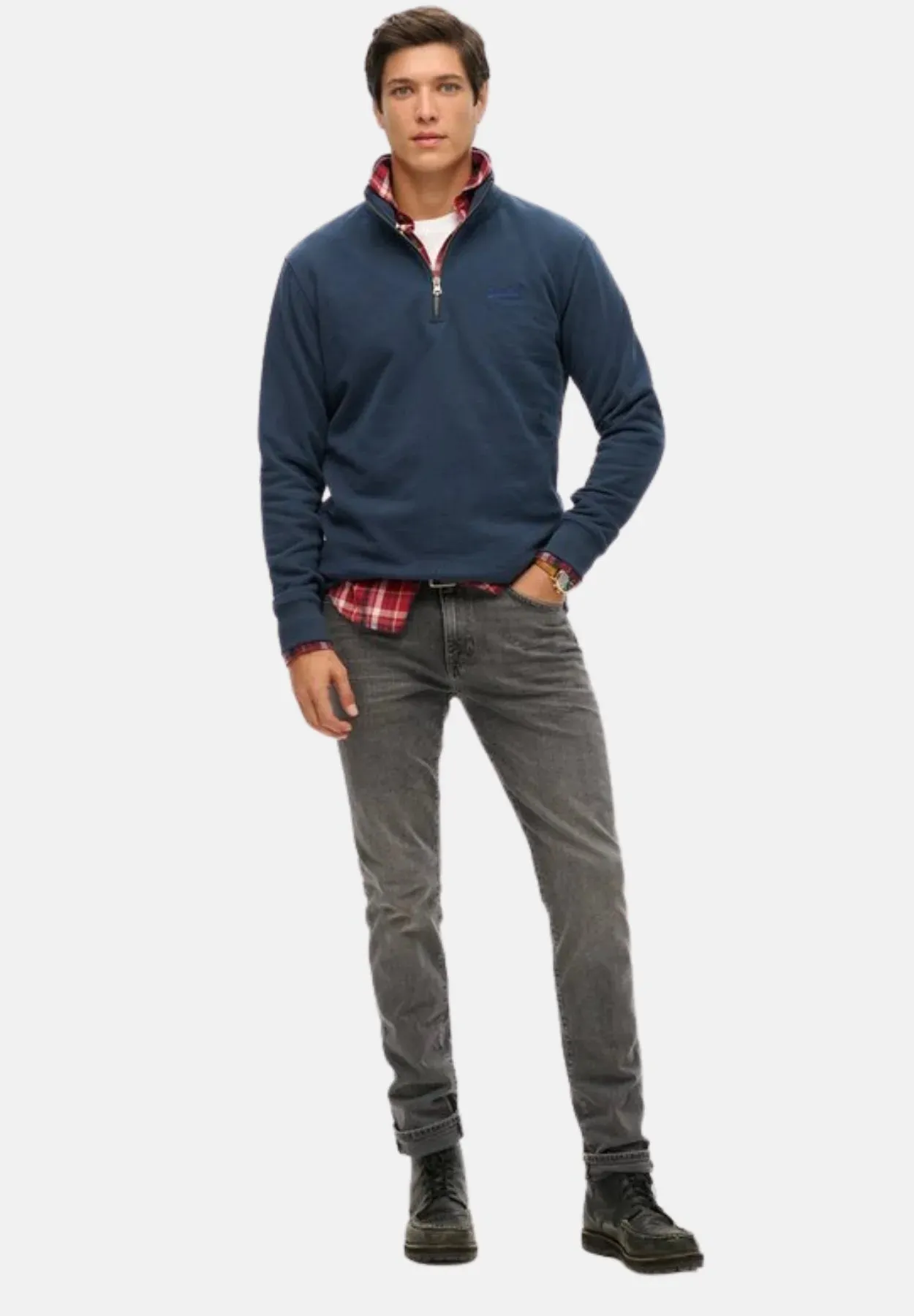 Superdry Henley Top | Lauren Navy