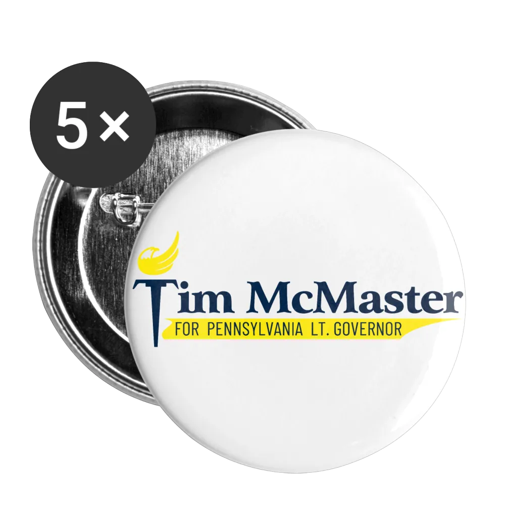 Tim McMaster for Lieutenant Governor Buttons large 2.2'' (5-pack)