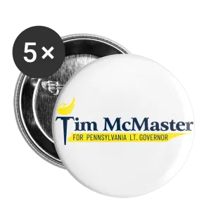 Tim McMaster for Lieutenant Governor Buttons large 2.2'' (5-pack)