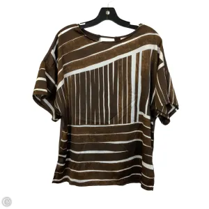 Top Short Sleeve By Chicos In Brown, Size: M