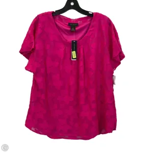 Top Short Sleeve By Investments In Pink, Size: Xl