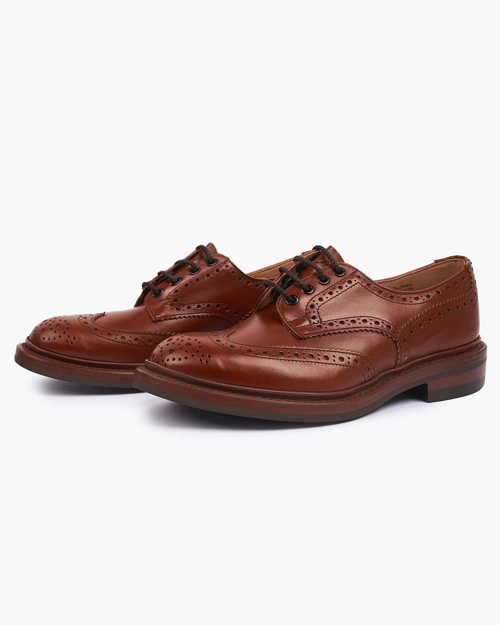 Trickers Bourton Country Derby Brogues - Marron Antique / Dainite Sole