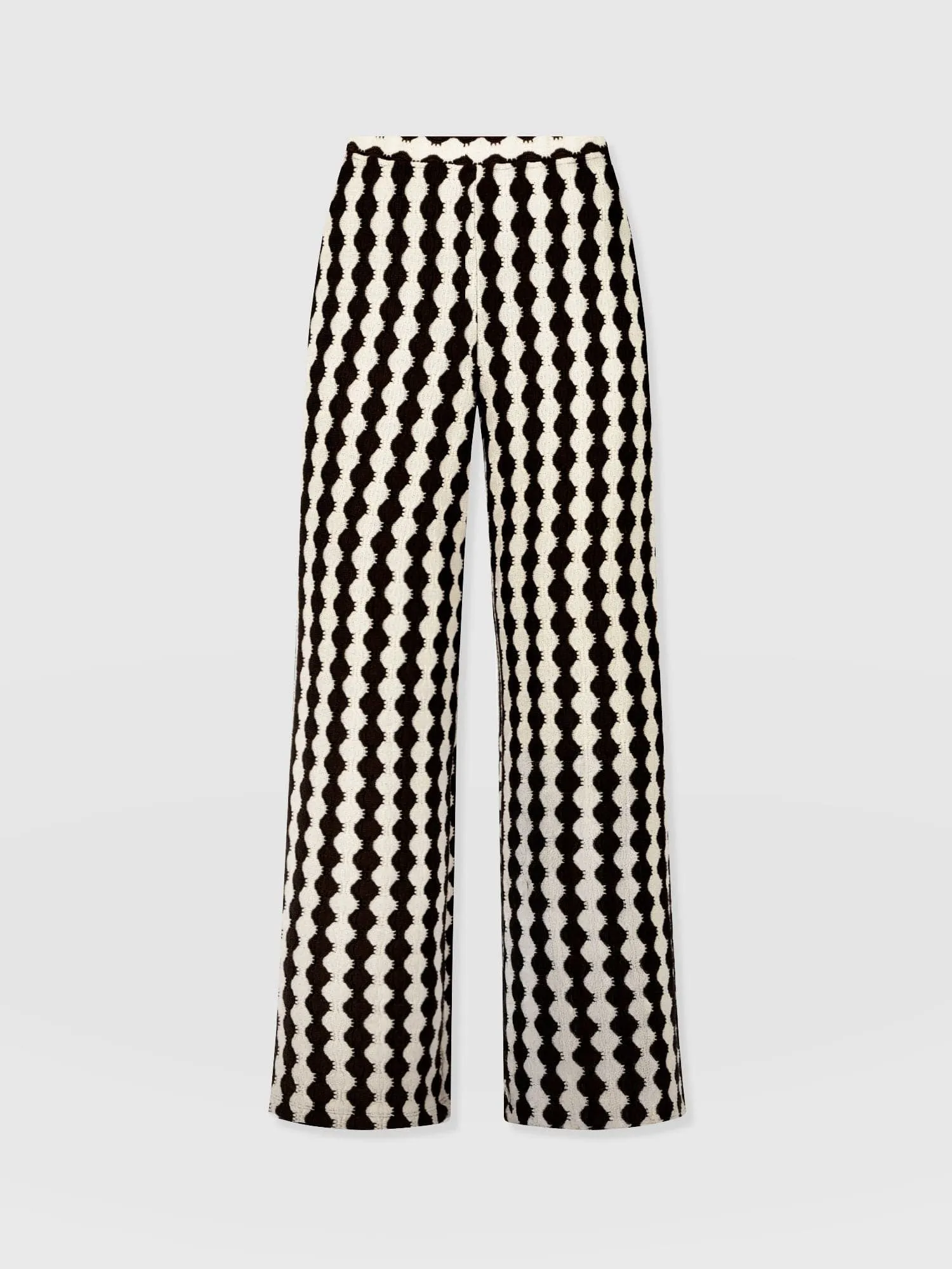 Victory Wide Leg Pant - Black/Cream