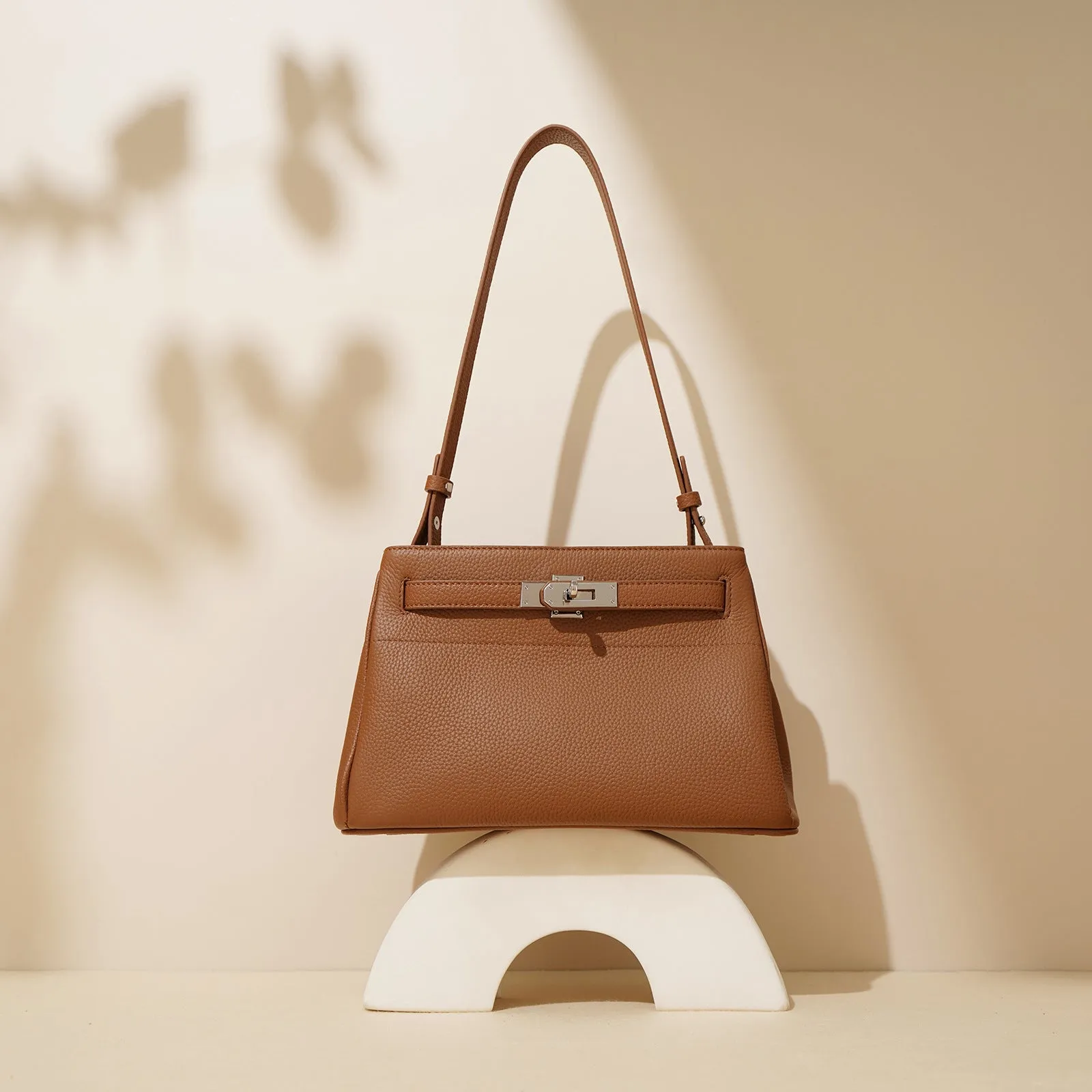 Vintage Lock Genuine Leather Bag