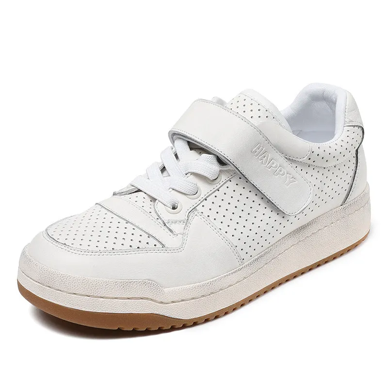 Women Minimalist Breathable Leather Flat Casual Shoes