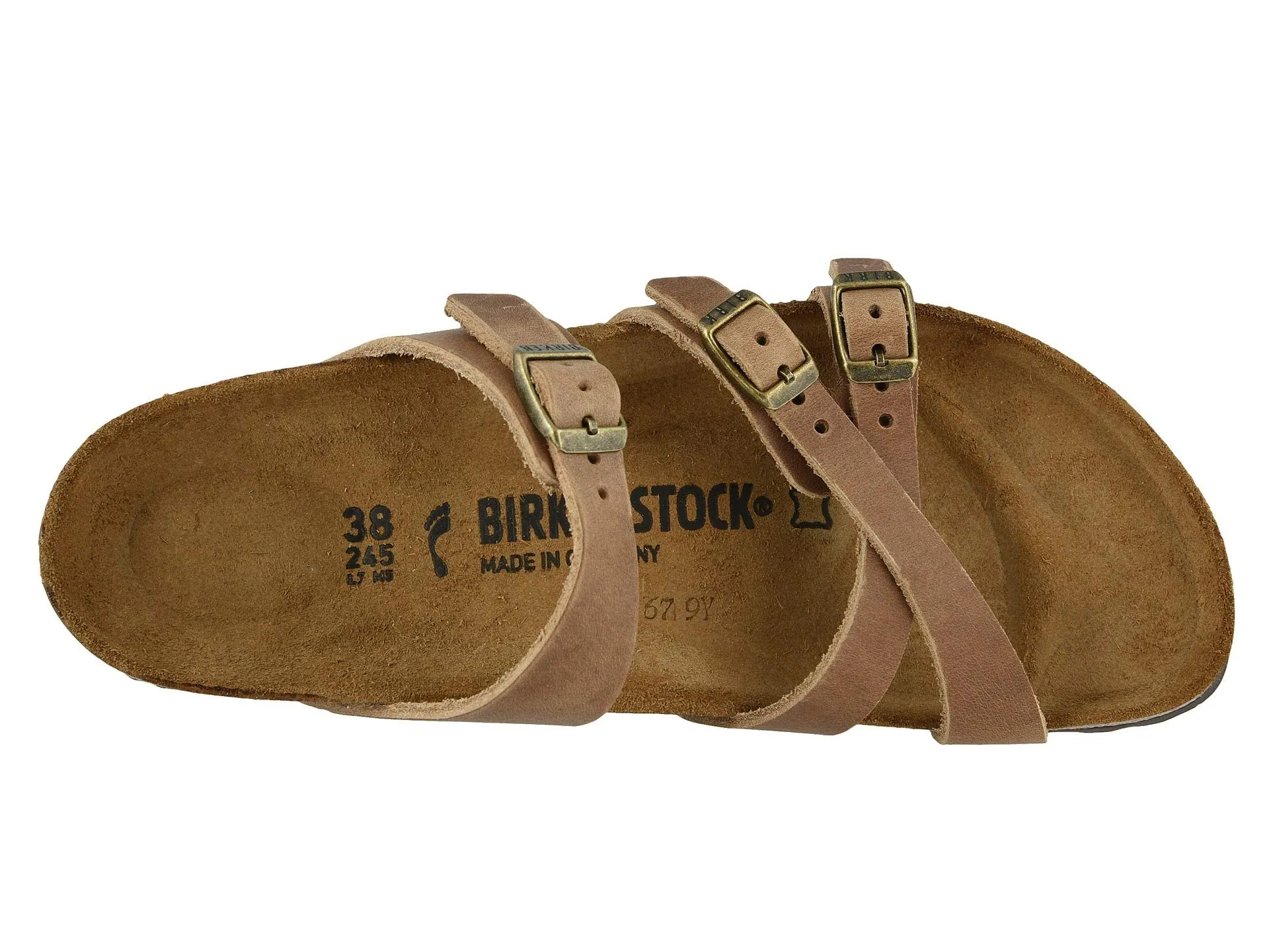 Women's Shoes Birkenstock FRANCA Slide Sandals 1015930 TOBACCO OILED LEATHER