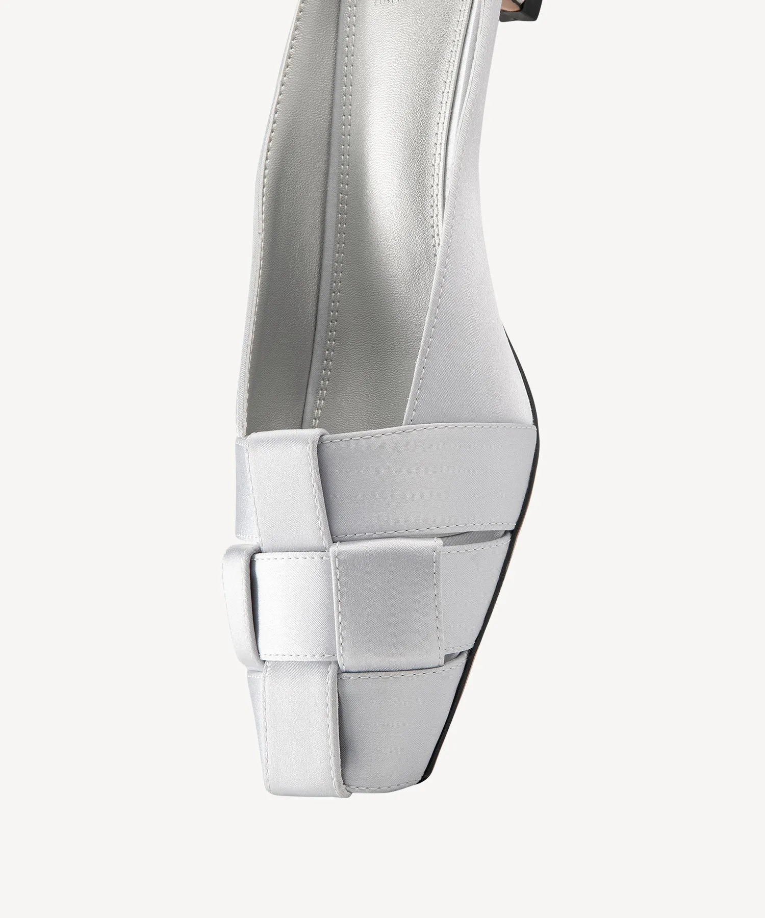 Woven Peep Toe Kitten Heeled Pumps