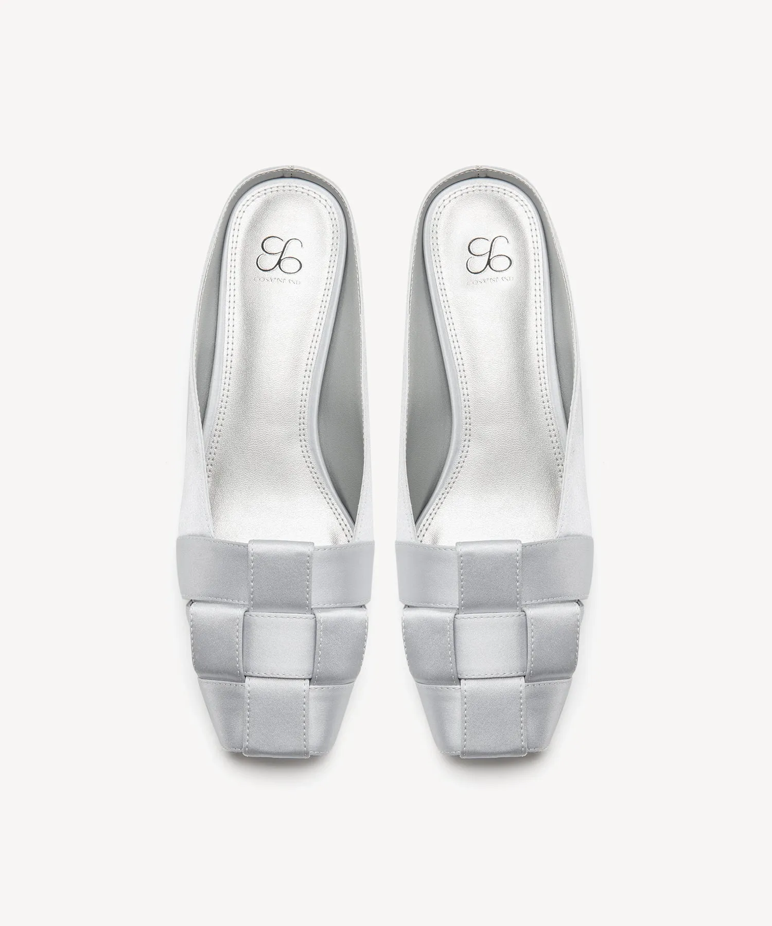 Woven Peep Toe Kitten Heeled Pumps